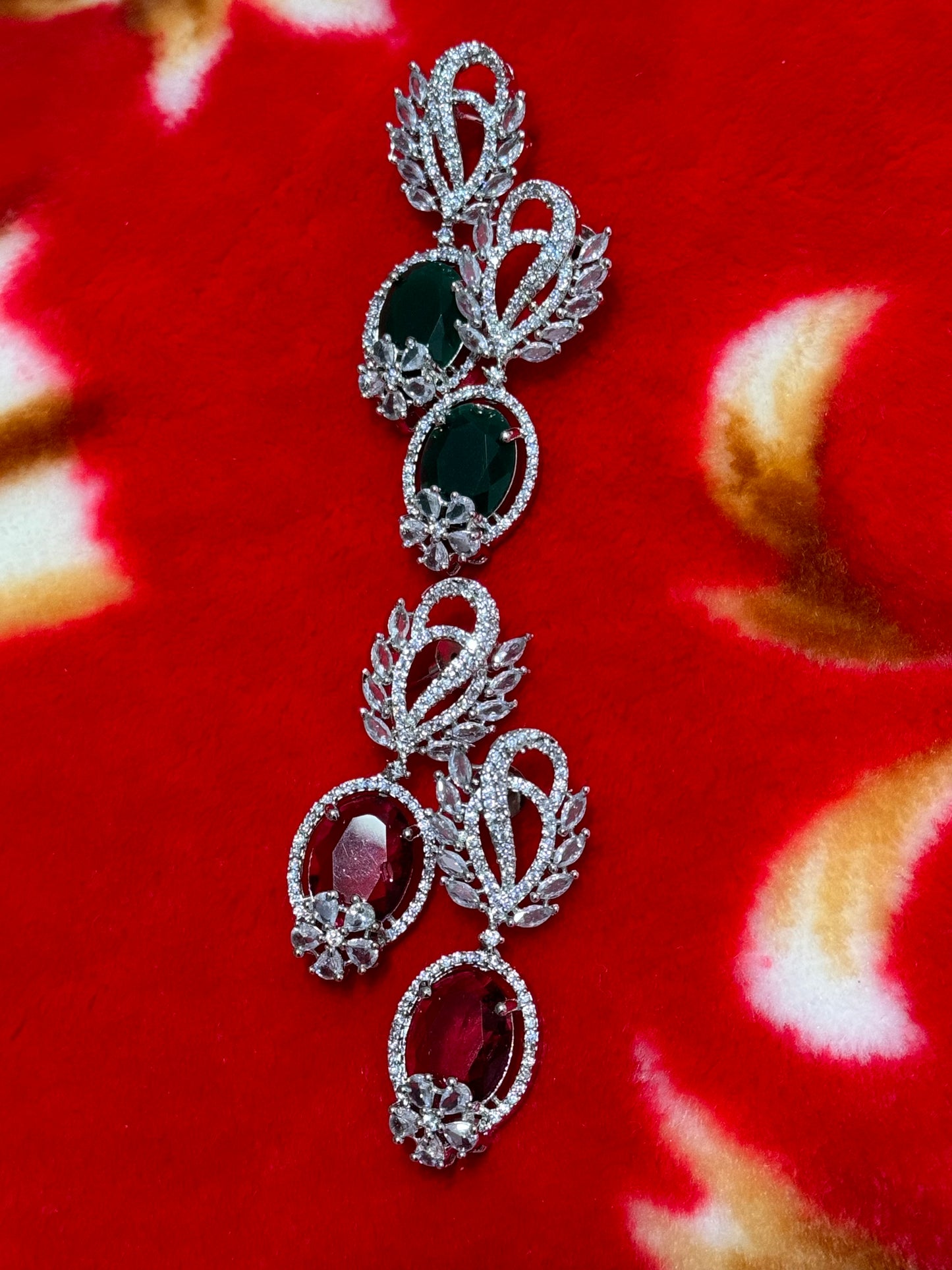 Zainab Earrings : Premium quality cubic zirconia earrings