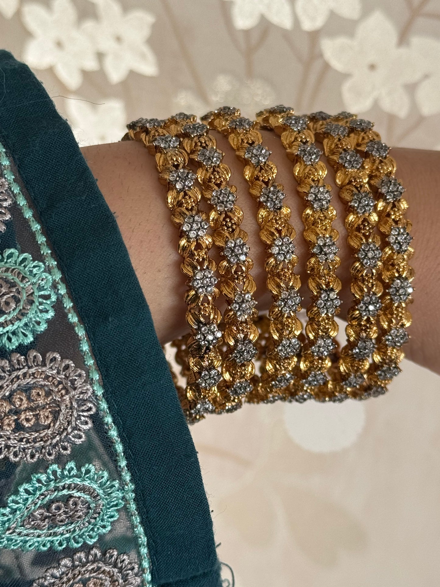 6 Pair of Gold Plated Bangles