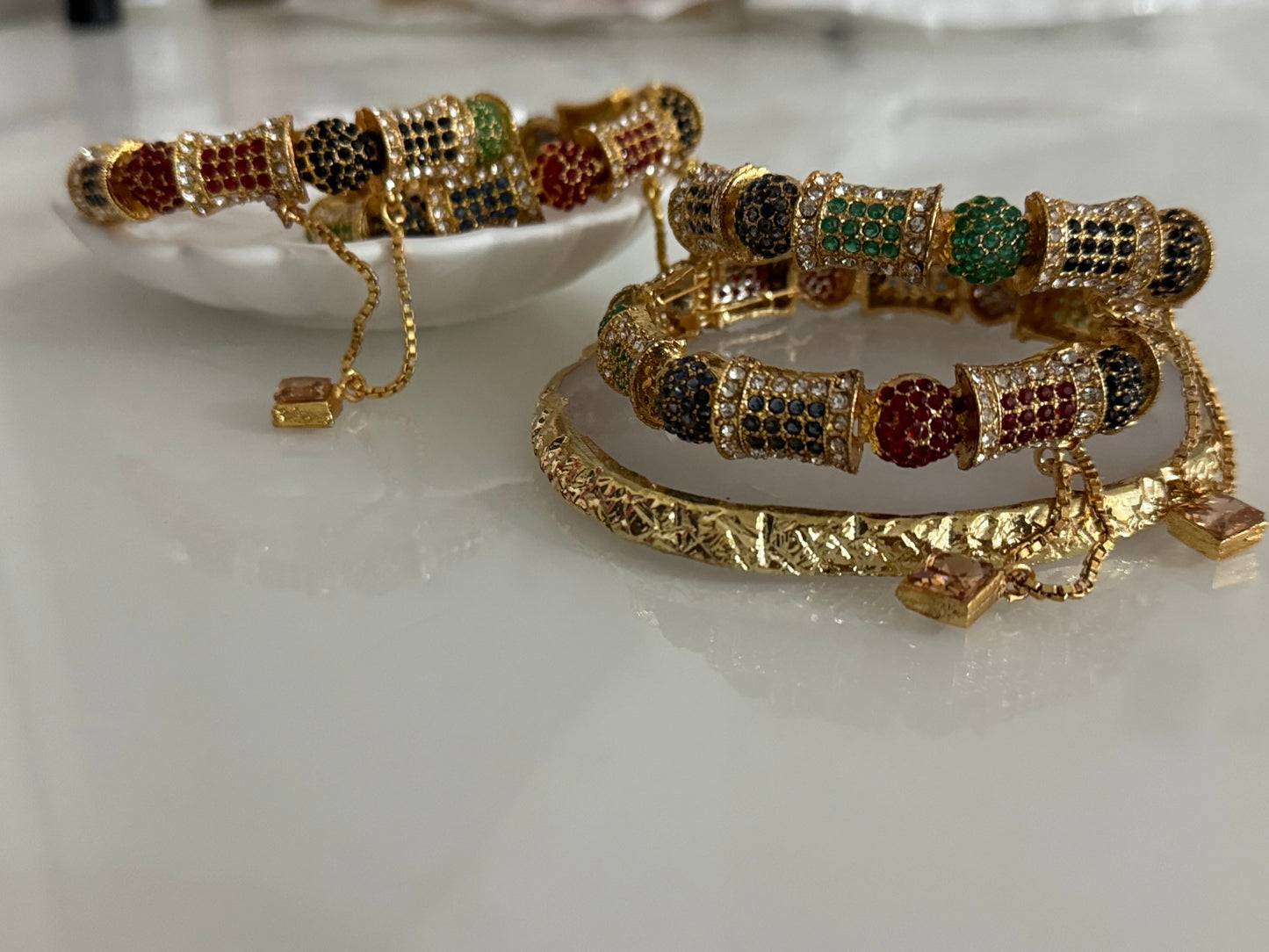 Traditional Nauratan bangle pair