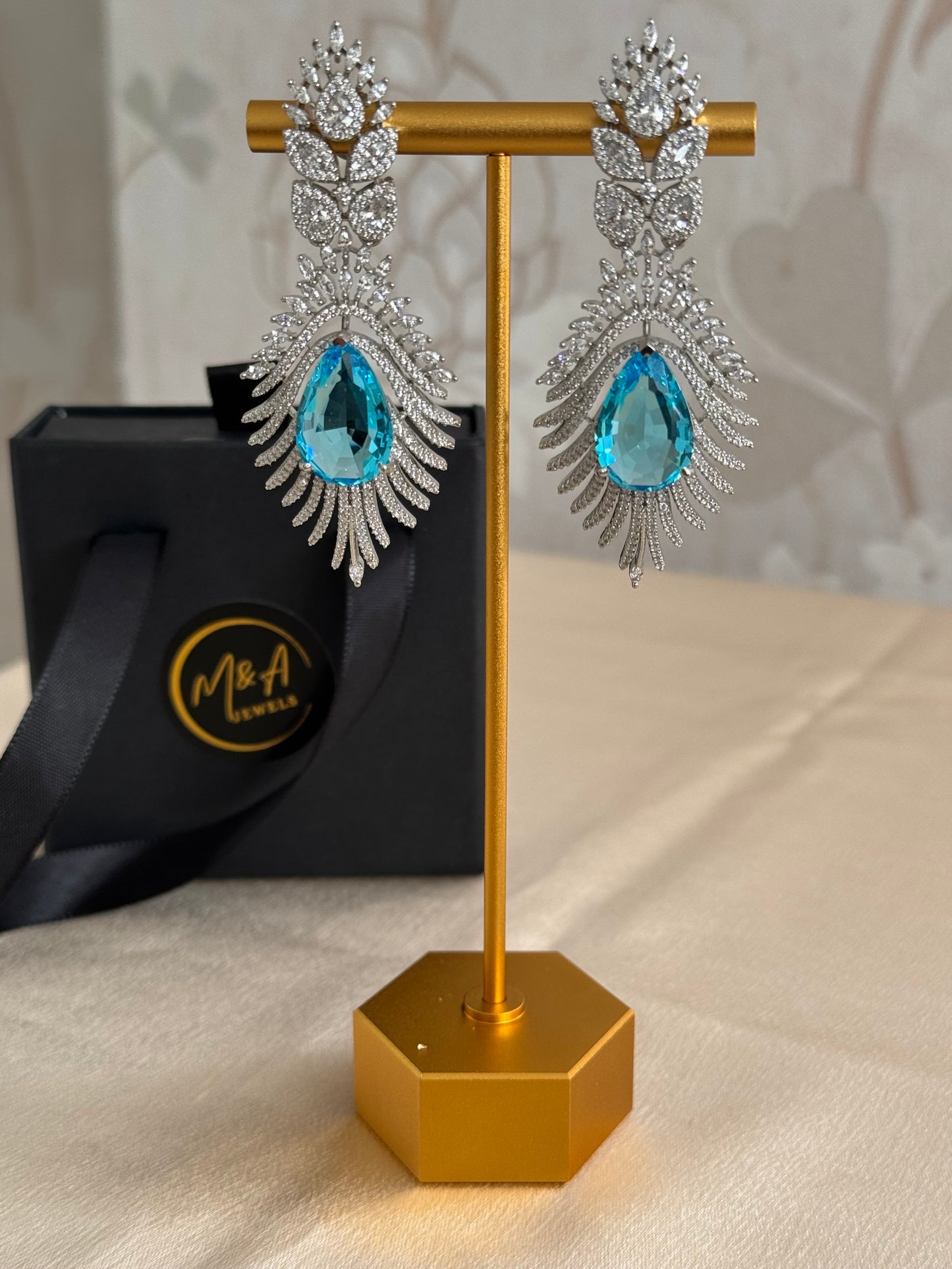 Sanjeeda Earrings- American Diamond