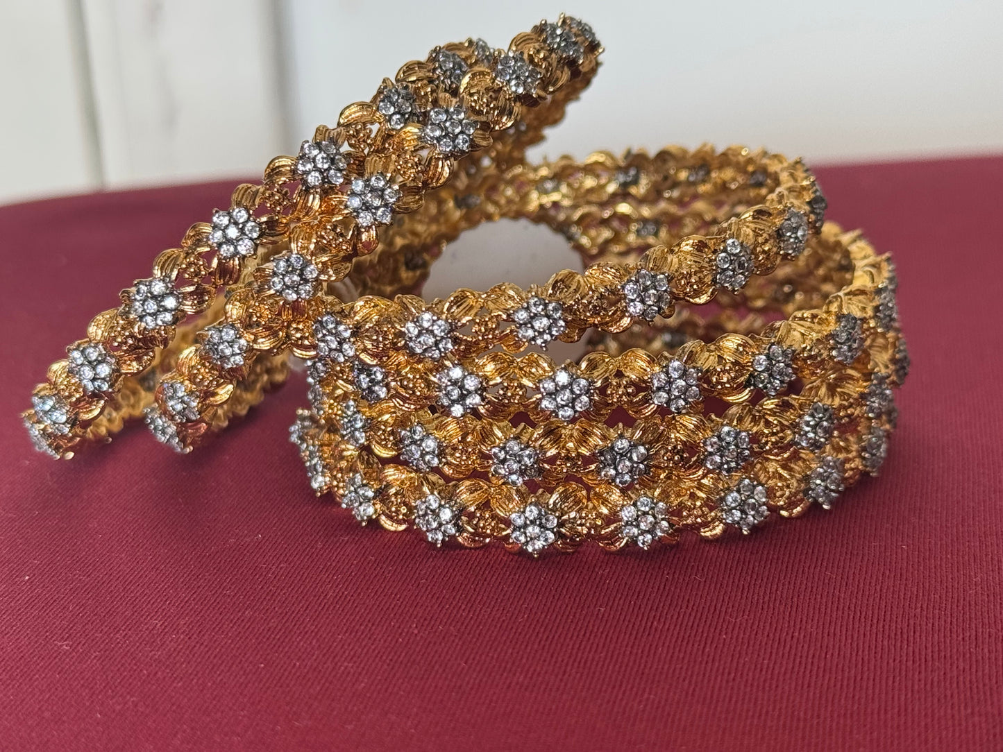 6 Pair of Gold Plated Bangles