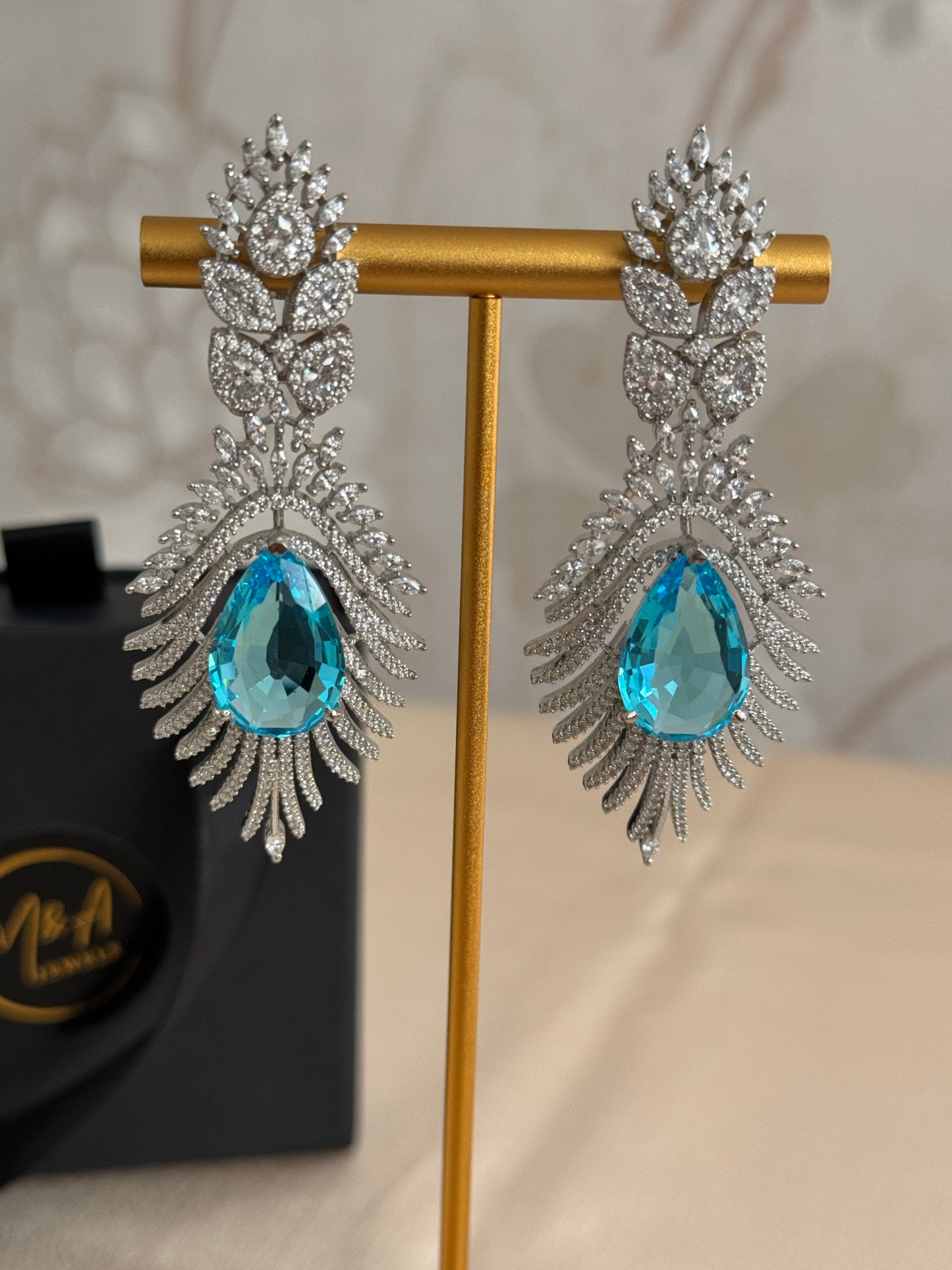 Sanjeeda Earrings- American Diamond