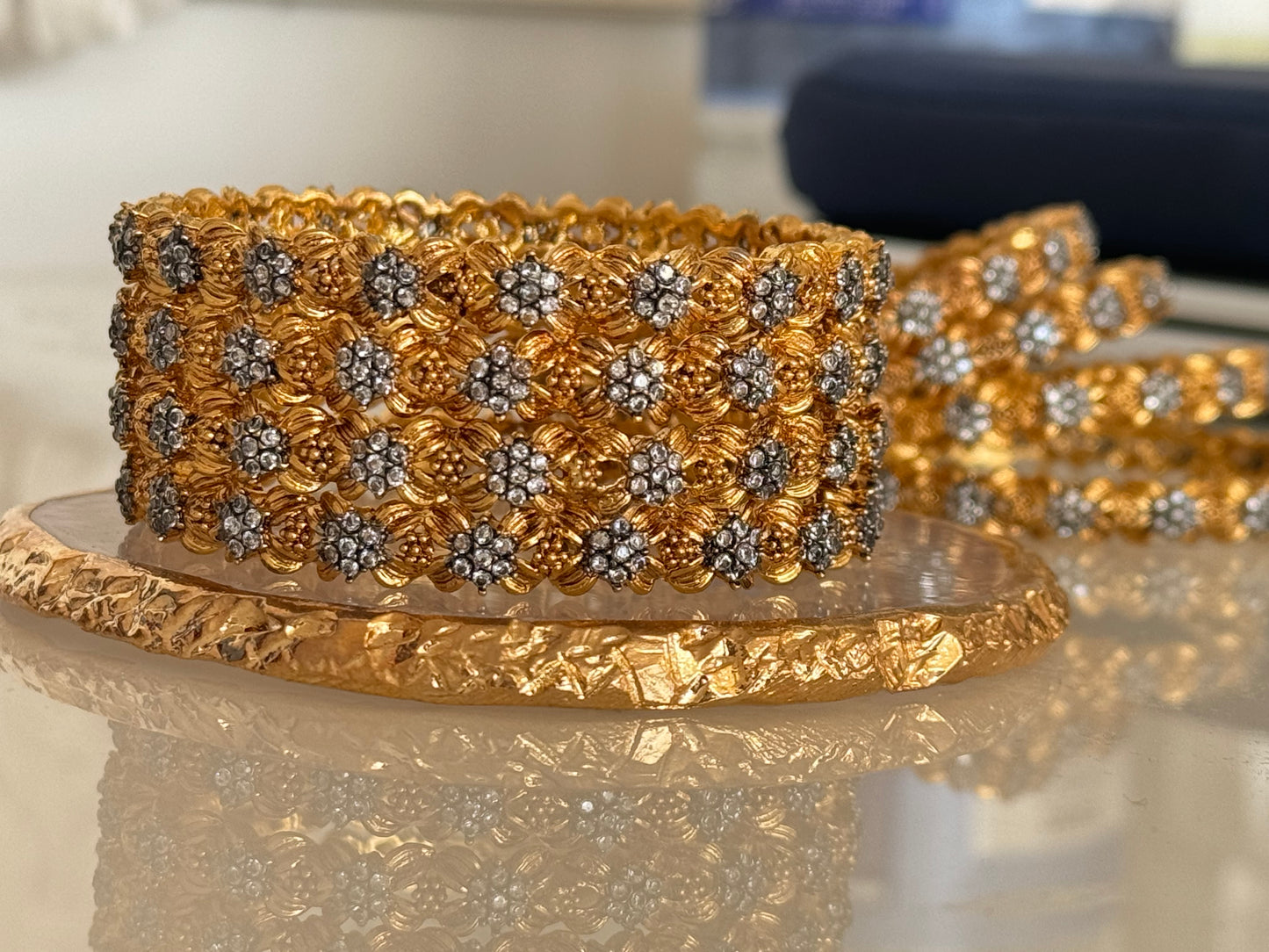 6 Pair of Gold Plated Bangles