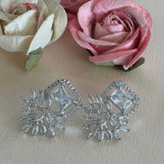 Cubic Zirconia Studs | Silver plated