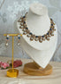 Mossainite and cubic zirconia indian ethnic party necklace set