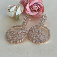 Cubic Zirconia Earrings | Rose Gold Plated