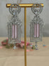Stylish Cubic Zirconia Earrings | Pink and Silver