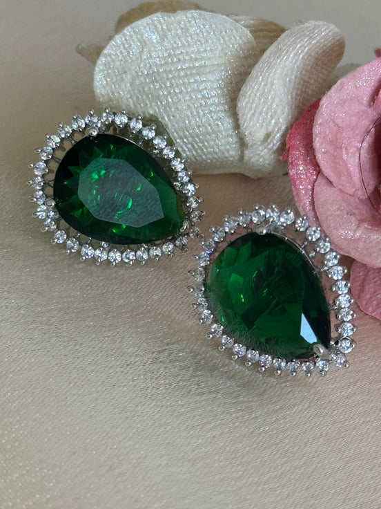 Cubic Zirconia Sruds | Emerald green