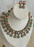 Moissanite and cubic zirconia necklace set| Premium Indian Necklace set