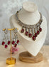 Premium Cubic Zirconia and Ruby Necklace set| Traditional Indian Luxury Necklace set