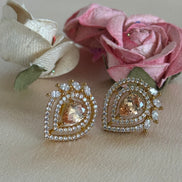 Cubic Zirconia Studs | Champagne