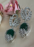 Zahra Earrings | Cubic Zirconia, Emerald Green