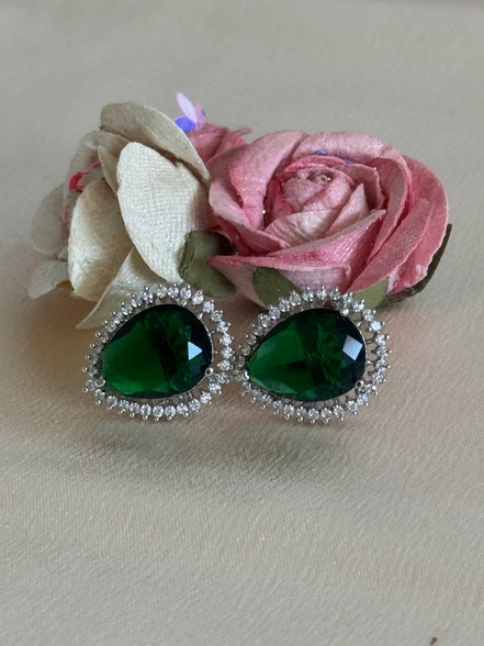 Cubic Zirconia Sruds | Emerald green