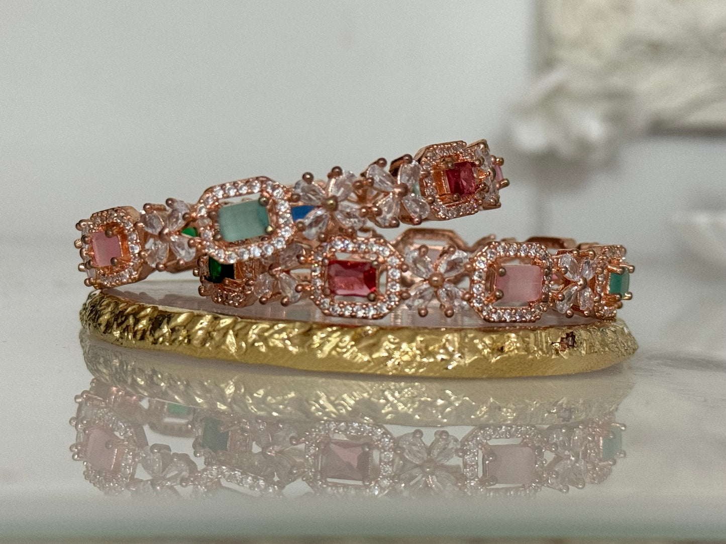 American Diamond Bangles, Multicolor