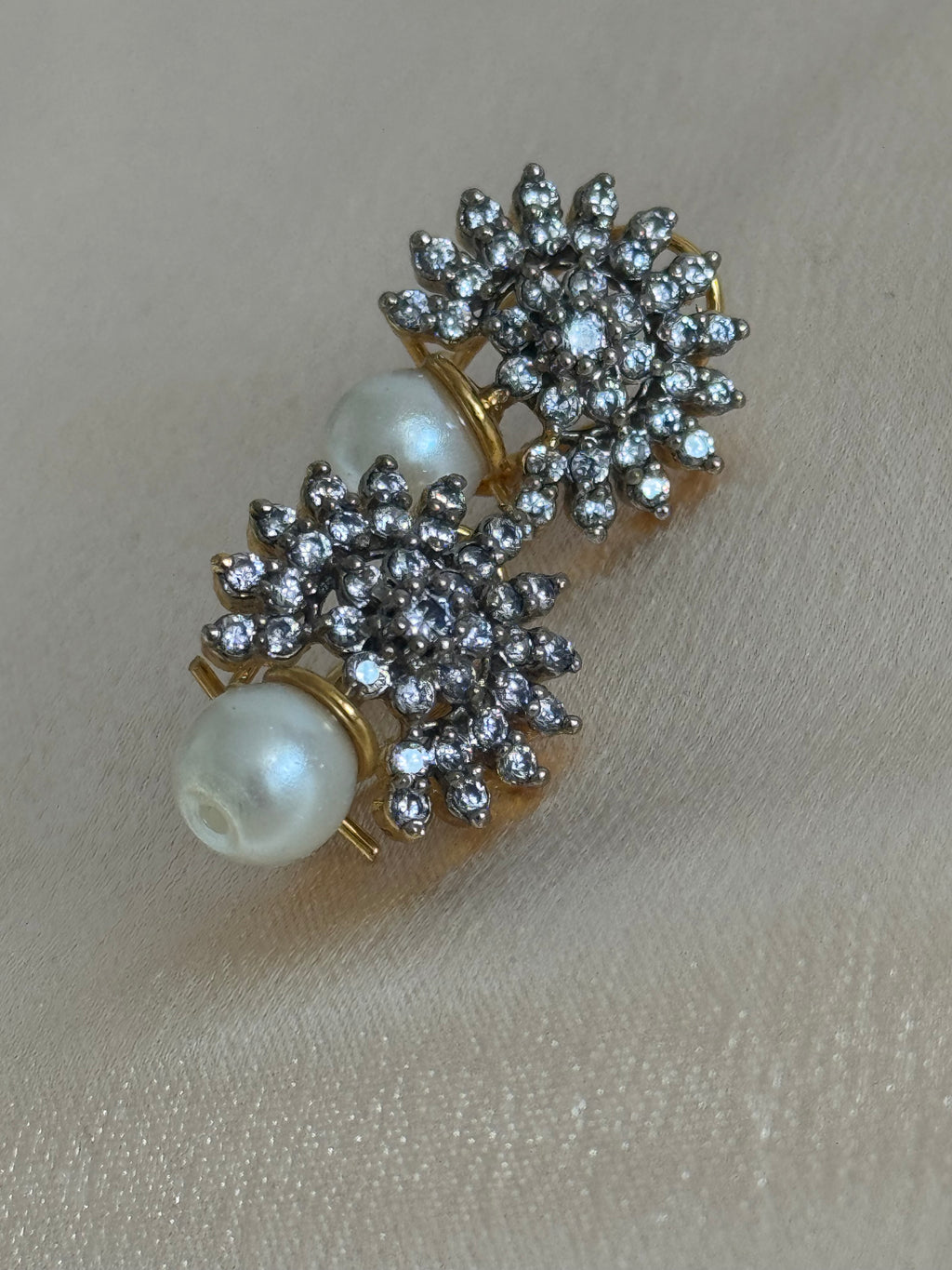 Cubic Zirconia Small Studs | Pearl Gold Plated