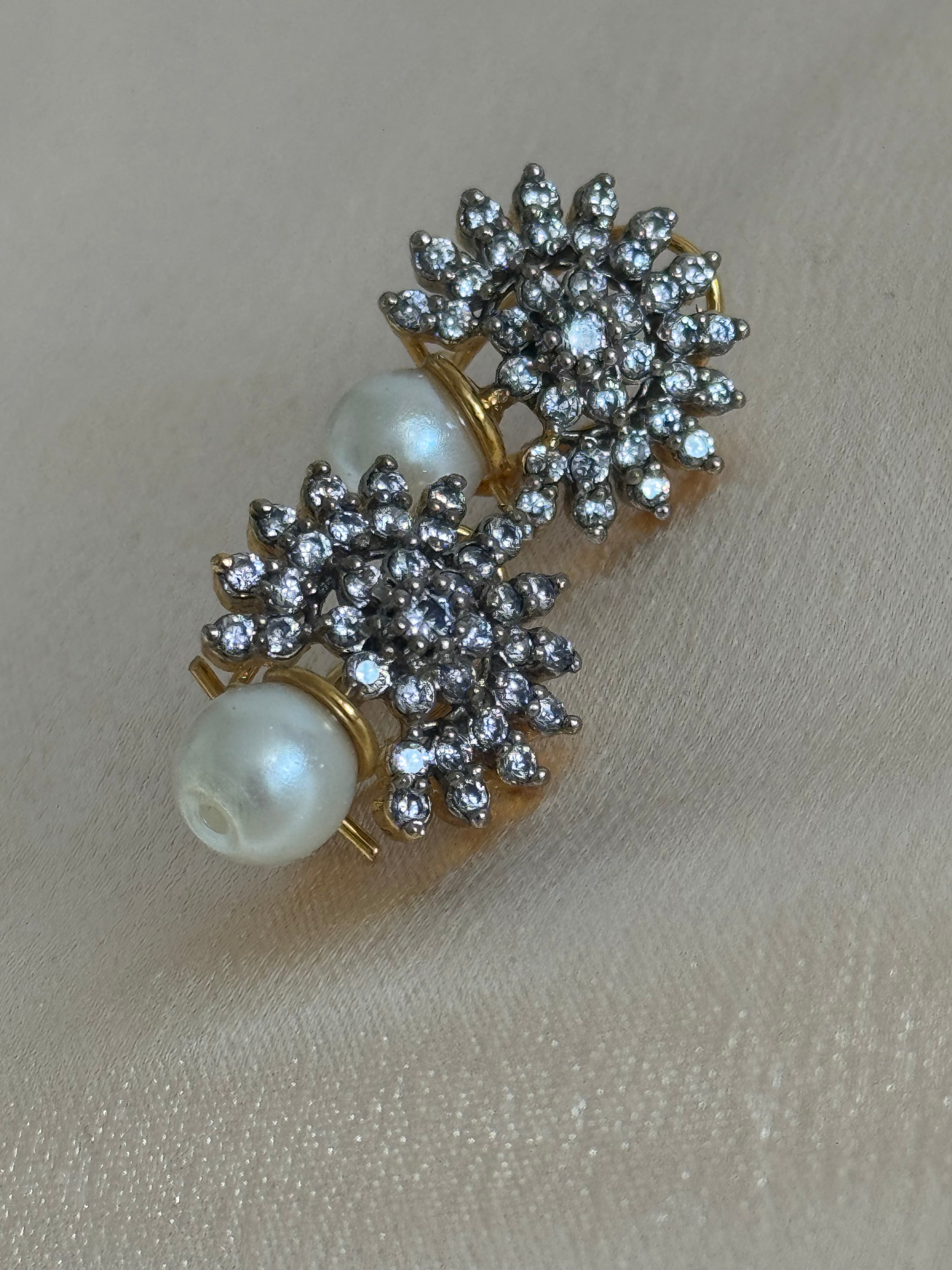 Cubic Zirconia Small Studs | Pearl Gold Plated