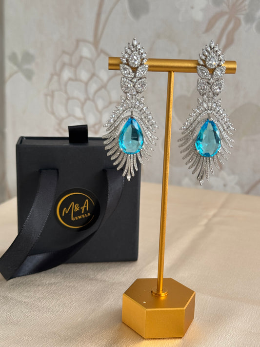 Sanjeeda Earrings- American Diamond