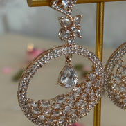 Cubic Zirconia Earrings | Rose Gold Plated
