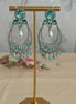 Cubic Zirconia Earrings | Pearl and Rama green