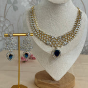 Premium cubic zirconia necklace set| Indian american diamond necklace