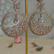 Cubic Zirconia Earrings | Rose Gold Plated