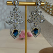 Premium cubic zirconia necklace set| Indian american diamond necklace