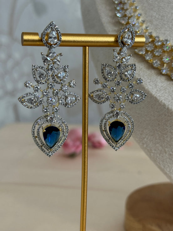 Premium cubic zirconia necklace set| Indian american diamond necklace