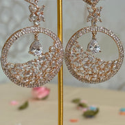 Cubic Zirconia Earrings | Rose Gold Plated