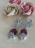 Zahra Earrings| Ruby red, Cubic Zirconia