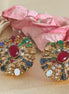 Cubic Zirconia Studs | Multicolor Gold Plated